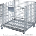 Jaula de almacenamiento plegable de malla de alambre galvanizado